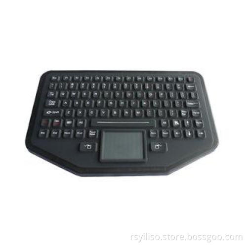 Black Silicone Rubber Wireless Keyboard With Touchpad , 92